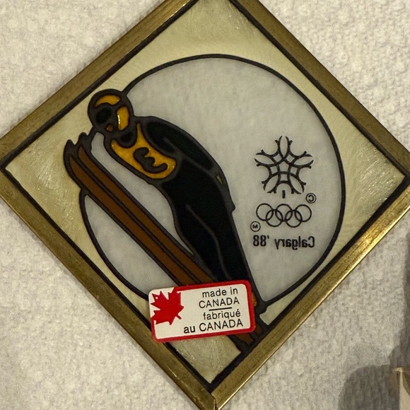 Calgary '88 Olympic Skiing Stained Glass - Picture 6 of 7